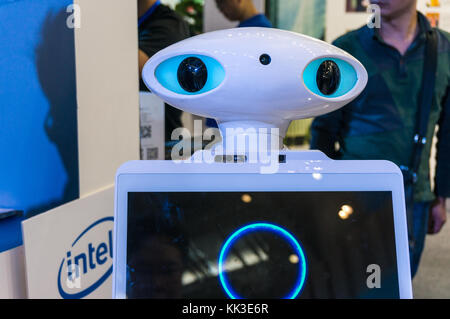 ET shaped robot developed by Intel at a tech fair in Shenzhen, China Stock Photo