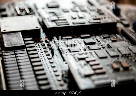 Close up of electronic circuit board. Stock Photo