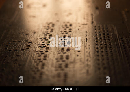 Close up of electronic circuit board. Stock Photo