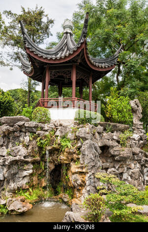 Gazebo in the Chinese Garden, Singapore Stock Photo