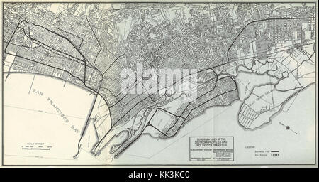 Key System Routes 1927 East Bay Electric Lines map Stock Photo - Alamy