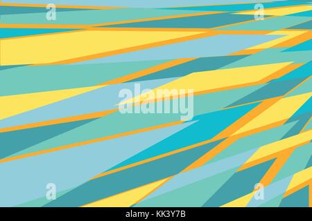 blue yellow abstract geometric background. Pop art retro vector illustration Stock Vector