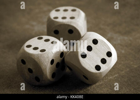 closeup of the dices on table Stock Photo
