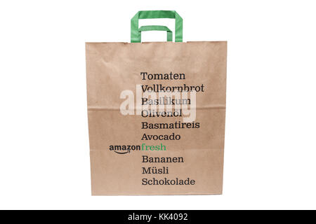 Amazon Fresh bag Stock Photo