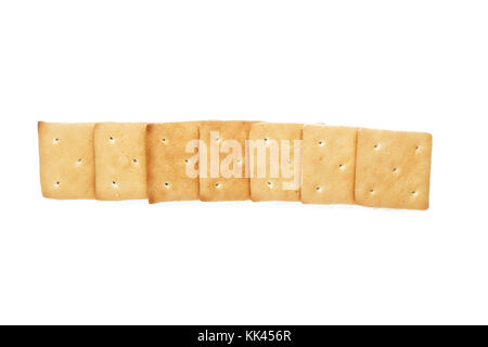 light breakfast, crackers isolated on white background Stock Photo