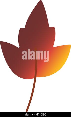 Autumn leaf. Autumn maple leaf isolated on a white background. Stock Vector