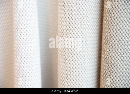 Closeup light grey white color fabric texture. Stock Photo