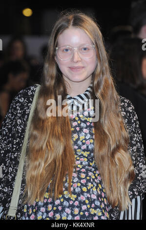 English actress Jessie Cave attends the UK Premiere of Dracula Untold
