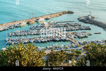 Port of Sidi Bou Said in Tunisia Stock Photo