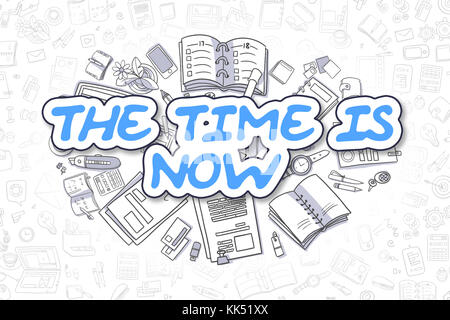 The Time Is Now. Business Concept. Stock Photo