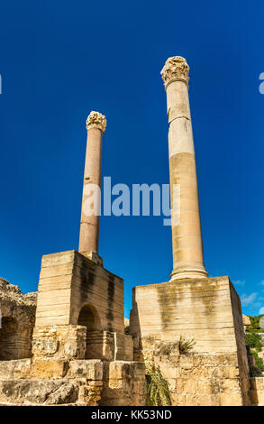 Ruins of the Baths of Antoninus in Carthage, Tunisia. Stock Photo