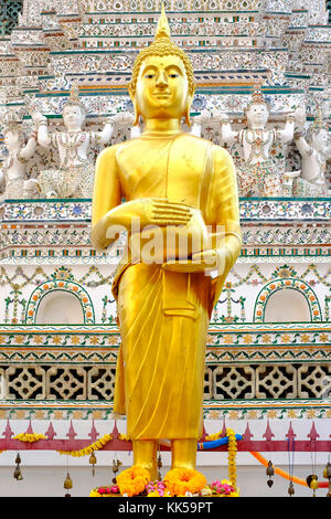 Restored Buddha statue in Wat Arun, Bangkok, Thailand