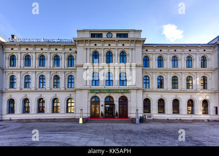 Oslo, Norway - February 28, 2016: Oslo Central Station. It is the main railway station in Oslo and the largest railway station on the entire Norwegian Stock Photo