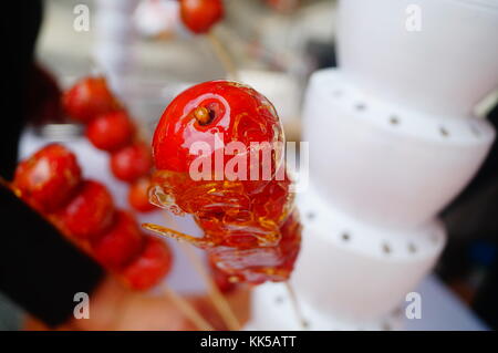 Ice-sugar gourd is a traditional Chinese delicacy Stock Photo