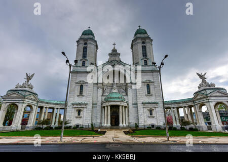 The Our Lady of Victory Basilica. It is a Catholic parish church and national shrine in Lackawanna, New York. Stock Photo