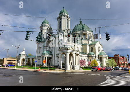 The Our Lady of Victory Basilica. It is a Catholic parish church and national shrine in Lackawanna, New York. Stock Photo