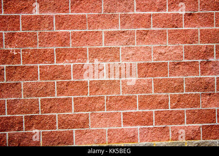 detailed texture of a red brick wall Stock Photo