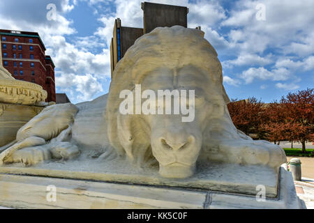 Niagara Square in Downtown Buffalo, New York, USA Stock Photo