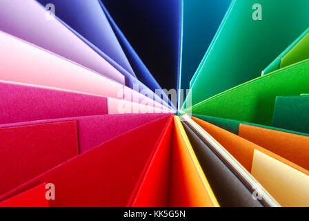 closeup of colorful paper texture Stock Photo