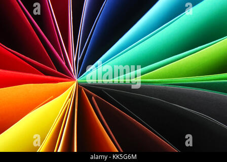 closeup of colorful paper texture Stock Photo