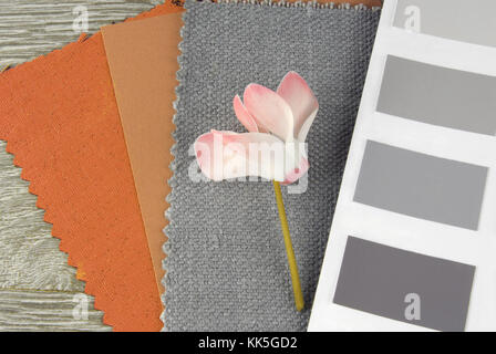 fabric swatches designing combine with colors Stock Photo