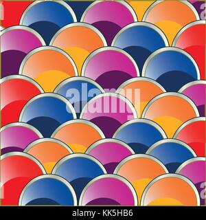 Colour circles by correct rows Stock Vector