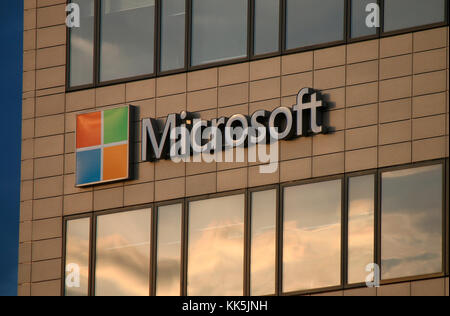 Logo - Markenname/ brand name: Microsoft, Reykjavik, Island. Stock Photo