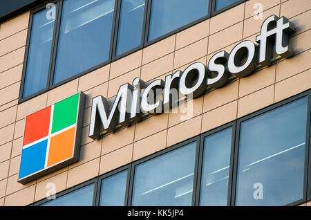 Logo - Markenname/ brand name: Microsoft, Reykjavik, Island. Stock Photo