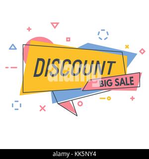 Line discount banner Stock Vector