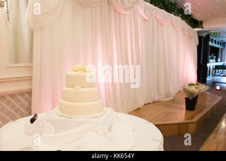 Beautifully decorated wedding cake Stock Photo