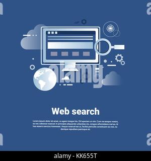 Web Search Template Internet Banner With Copy Space Stock Vector