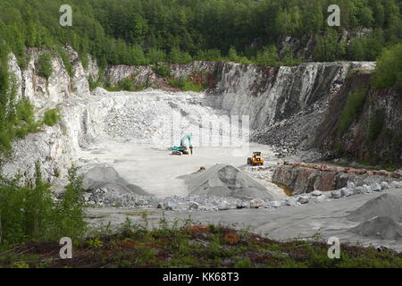 Dolomite quarry in Finland Stock Photo