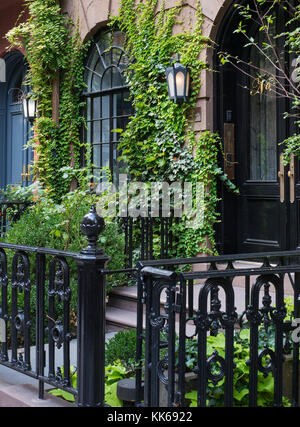 A brownstone in NYC. Stock Photo