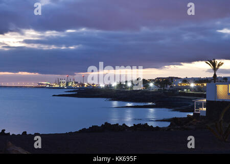 Desalination factory, Arrecife, Lanzarote, Spain Stock Photo