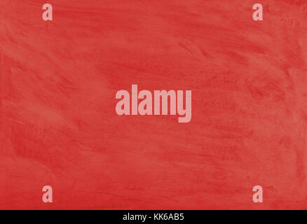 Red painted textured abstract background with brush strokes in gray and black shades. Stock Photo