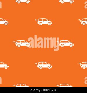 Electric car pattern seamless Stock Vector