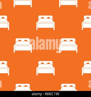 Double bed pattern seamless Stock Vector