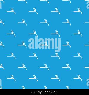 Burning match pattern seamless blue Stock Vector