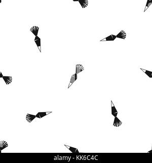 Cotton icing bag pattern seamless black Stock Vector