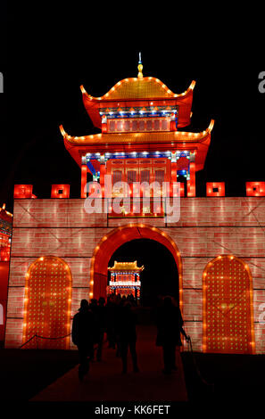 Forbidden City display at the The Magical Lantern Festival at Chiswick House, London Stock Photo