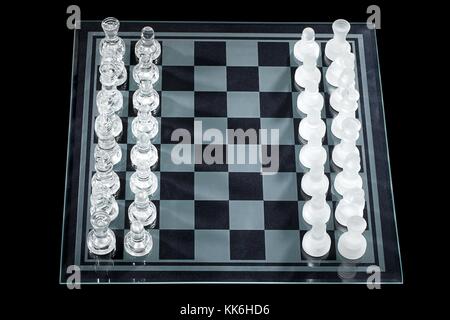 glass chess pieces Stock Photo