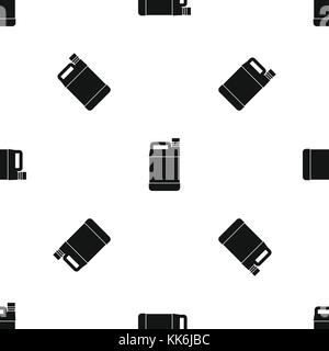 Jerrycan pattern seamless black Stock Vector