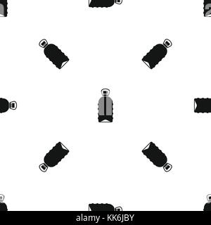 Big bottle pattern seamless black Stock Vector