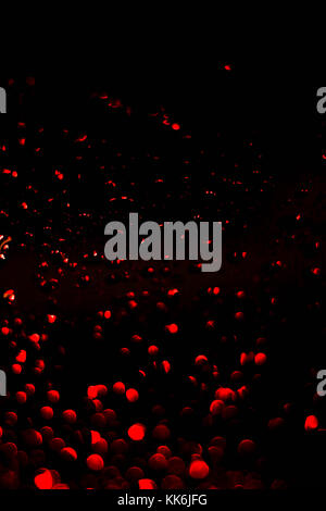 Raindrops and red light Stock Photo