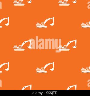 Excavator pattern seamless Stock Vector