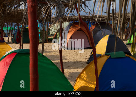Camping in Cabo Ledo beach, Angola Stock Photo