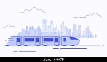 Line suburban train  Stock Vector