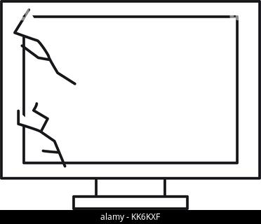 computer monitor icon Stock Vector