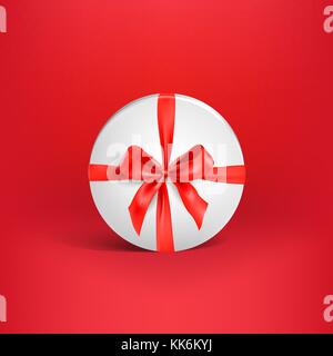 Holiday white box on red Stock Vector
