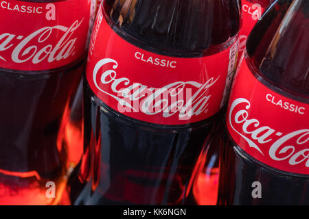 Coca cola Coke bottles Stock Photo